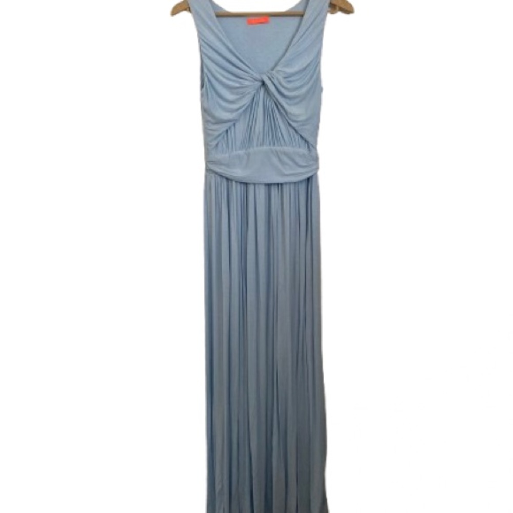 Banjul Light Blue Gathered Front Maxi Dress